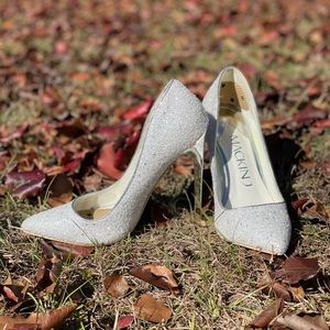 Glitter wedding heels